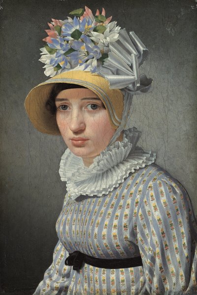 Portrait of the Model Maddalena or Anna Maria Uhden by Christoffer Wilhelm Eckersberg